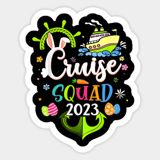 Cruise 2023 Bunny Eggs Easter DayMatching Men Women Funny Sticker